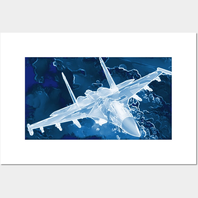 Fighter Jet Xray Wall Art by FasBytes